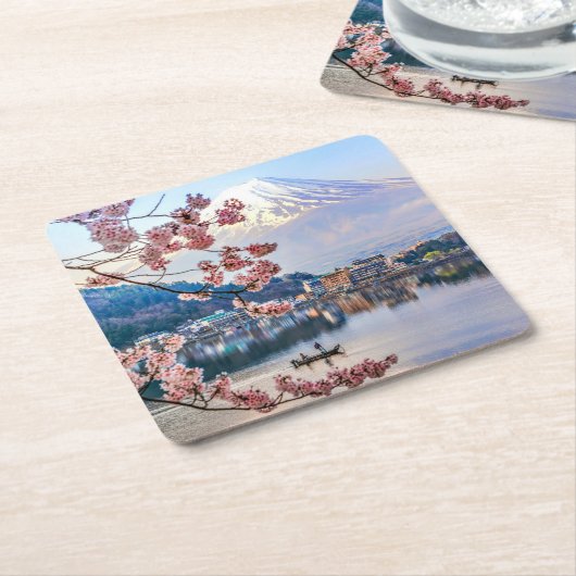 Bloemen | Spring Cherry Blossom Japan Kartonnen Onderzetters (Schuin)