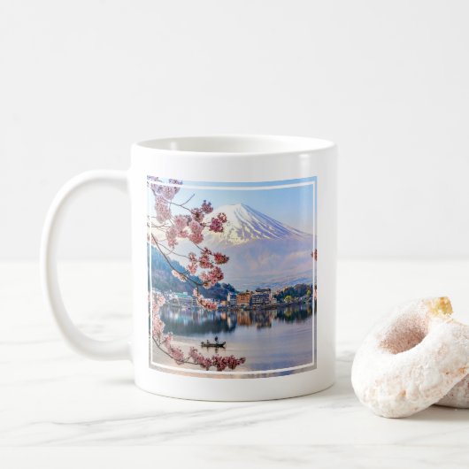 Bloemen | Spring Cherry Blossom Japan Koffiemok (Met donut)