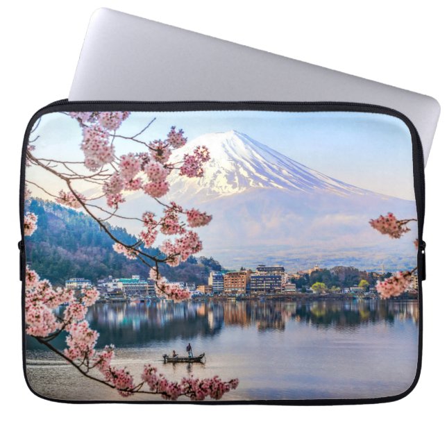 Bloemen | Spring Cherry Blossom Japan Laptop Sleeve (Voorkant)