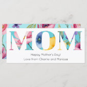 Bloemen Spring Flowers Moederdag Kaart (Voorkant / Achterkant)