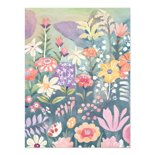 Bloemen Springtime All Over Print Poster (Voorkant)