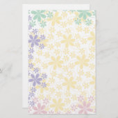  bloemen Stationery-Floral Briefpapier (Voorkant / Achterkant)
