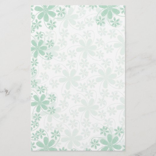  bloemen Stationery-Floral Briefpapier (Voorkant)