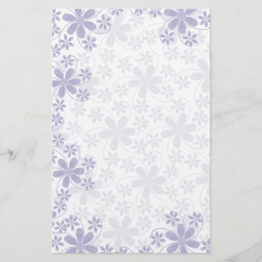  bloemen Stationery-Floral Briefpapier (Voorkant)