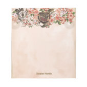 Bloemen Steampunk bruiloft speciale gelegenheid Notitieblok (Voorkant)