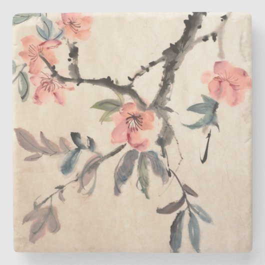 Bloemen Stenen Onderzetter (Voorkant)