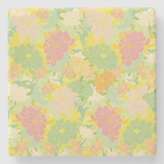Bloemen Stenen Onderzetter (Voorkant)