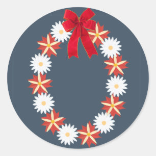 Bloemen sticker - Bloemen krans