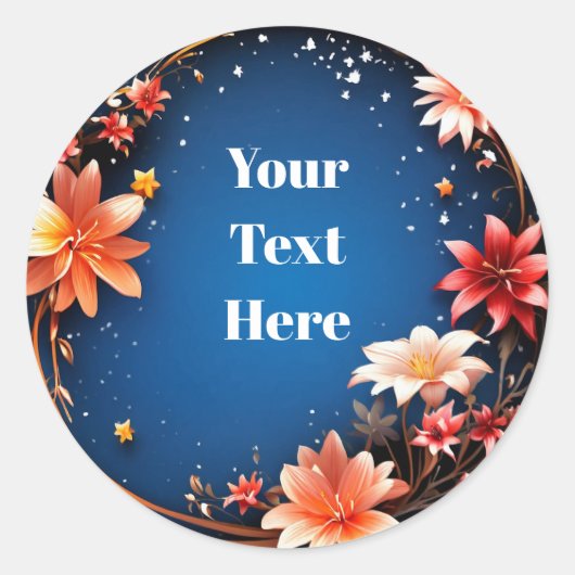 Bloemen Sticker Feest/Bruiloften (Voorkant)