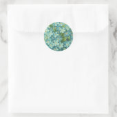 Bloemen  sticker met blauw vergeet-me-nots (Tas)