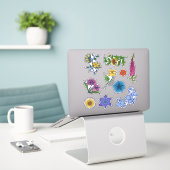 Bloemen Sticker Pack (Laptop op bureau)