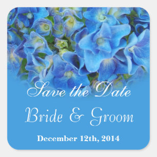 Bloemen sticker voor trouwdag 'Save the date'