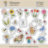 Bloemen Stickerblad Sticker (Voorkant)
