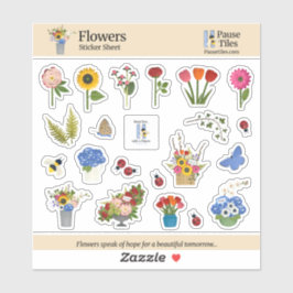 Bloemen Stickerblad Sticker