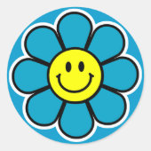 Bloemen Stickers (blauw) (Voorkant)