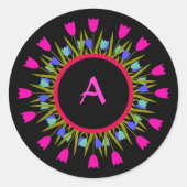  Bloemen Stickers voor Monogrammen (Voorkant)