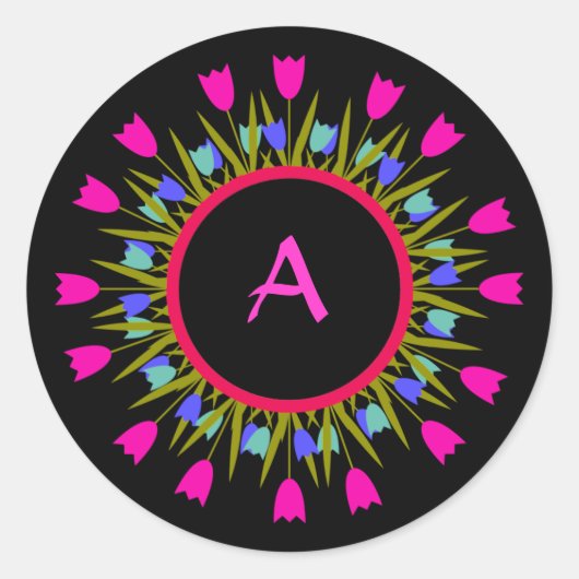  Bloemen Stickers voor Monogrammen (Voorkant)