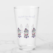 Bloemen  stijl Chanoeka glas met offerte (Achterkant)