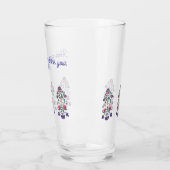 Bloemen  stijl Chanoeka glas met offerte (Links)