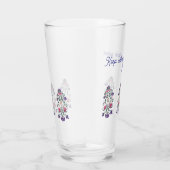 Bloemen  stijl Chanoeka glas met offerte (Rechts)