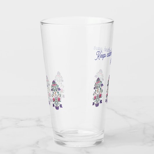 Bloemen  stijl Chanoeka glas met offerte (Rechts)