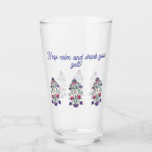 Bloemen  stijl Chanoeka glas met offerte (Voorkant)