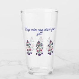 Bloemen  stijl Chanoeka glas met offerte