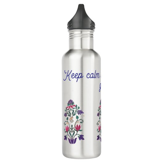 Bloemen  stijl Hanukkah tumbler met quote Waterfles (Links)