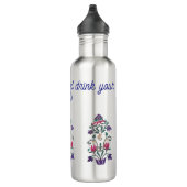 Bloemen  stijl Hanukkah tumbler met quote Waterfles (Rechts)