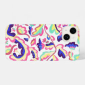  Bloemen Stijl Patroon Telefoon Case iPhone Hoesje (Achterkant horizontaal)