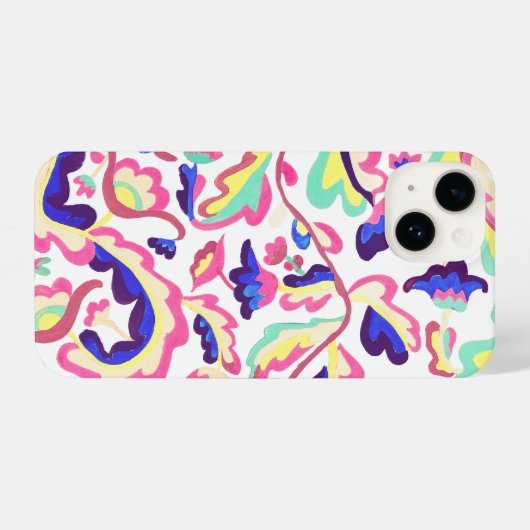  Bloemen Stijl Patroon Telefoon Case iPhone Hoesje (Achterkant horizontaal)