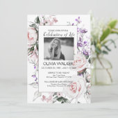 Bloemen Stijlvol Vieren van het leven Kaart (Staand voorkant)