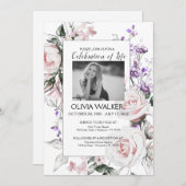 Bloemen Stijlvol Vieren van het leven Kaart (Voorkant / Achterkant)