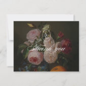 Bloemen Stilleven bruiloft Dank u kaart (Voorkant)