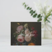 Bloemen Stilleven bruiloft Dank u kaart (Staand voorkant)