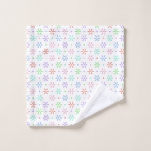 Bloemen, Stippen & Glitters Bad Handdoek (Wasdoekje)