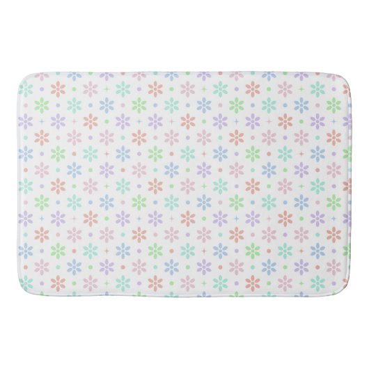 Bloemen, Stippen & Glitters Badmat (Voorkant)