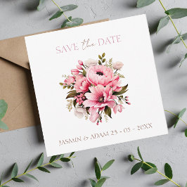 Bloemen Stoffig Roze Wildflower Zomer Tuin Bruilof Save The Date