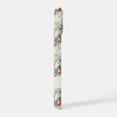 Bloemen stoffige groene crème naam script iPhone 15 case (Rechterkant)
