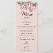 Bloemen, stoffige roos Blush bruiloft Menu (Voorkant)