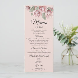 Bloemen, stoffige roos Blush bruiloft Menu