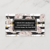 Bloemen | Strepen | Anjers | Gouden Vlinders Visitekaartje (Achterkant)