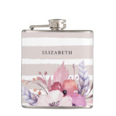 Bloemen & strepen heupfles (Voorkant)