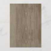 Bloemen String Lights Rustiek Hout Wedding Details Informatiekaartje (Achterkant)