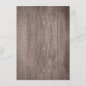 Bloemen String Lights Rustiek Hout Wedding Details Informatiekaartje (Achterkant)