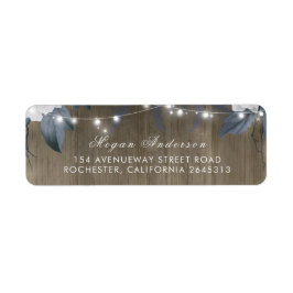 Bloemen String Lights Rustieke Houten Schuur Bruil Etiket