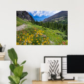 Bloemen | Stroompad Montana Poster (Thuiskantoor)