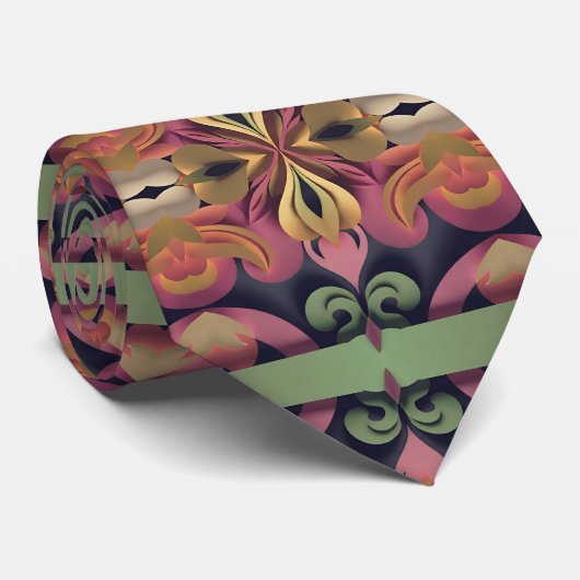 bloemen  stropdas (Opgerold)