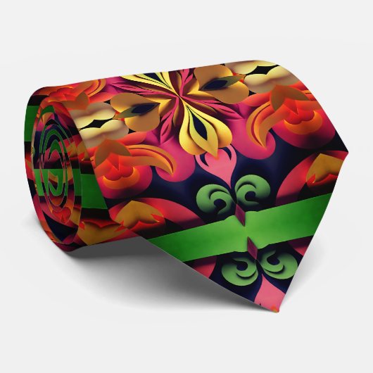 bloemen stropdas (Opgerold)