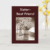 BLOEMEN STUREN NAAR VERJAARDAG VAN MIJN ZUS/BESTE  KAART (Gele Bloem)